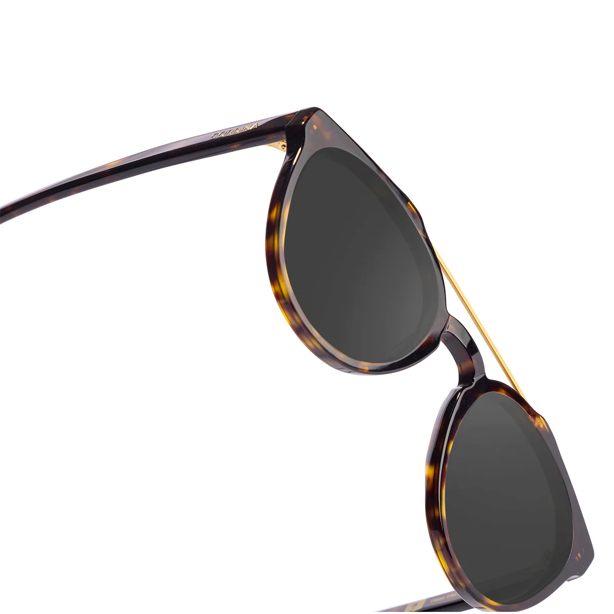 Cordina Twin Palms Sunglasses-Shiny Dark Tort/Grey Polar - Image 3