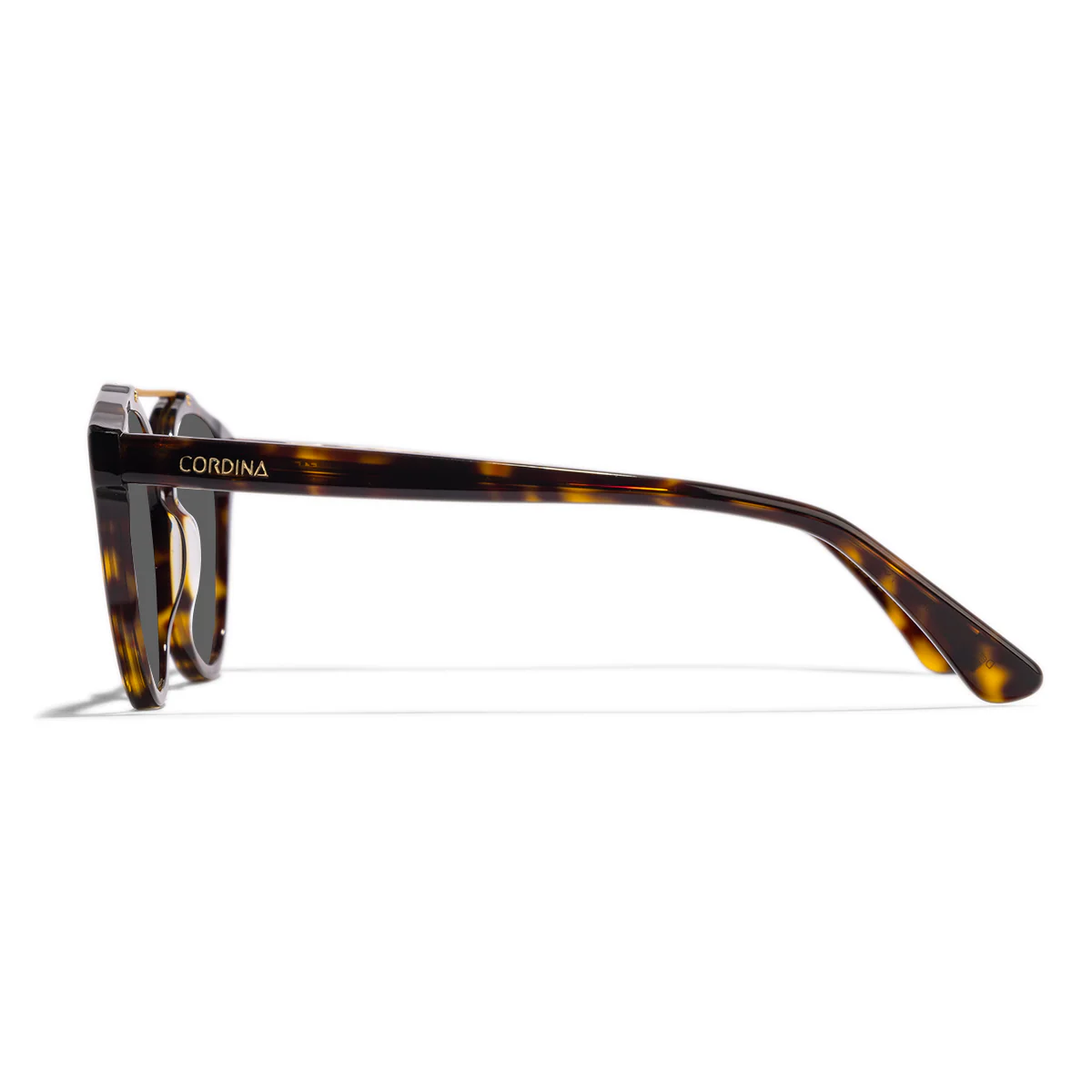 Cordina Twin Palms Sunglasses-Shiny Dark Tort/Grey Polar - Image 4