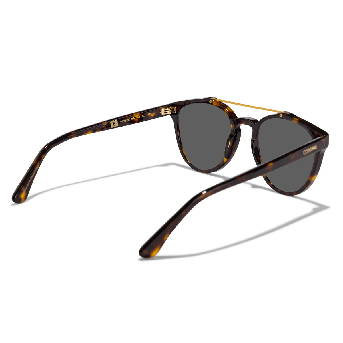 Cordina Twin Palms Sunglasses-Shiny Dark Tort/Grey Polar - Image 6