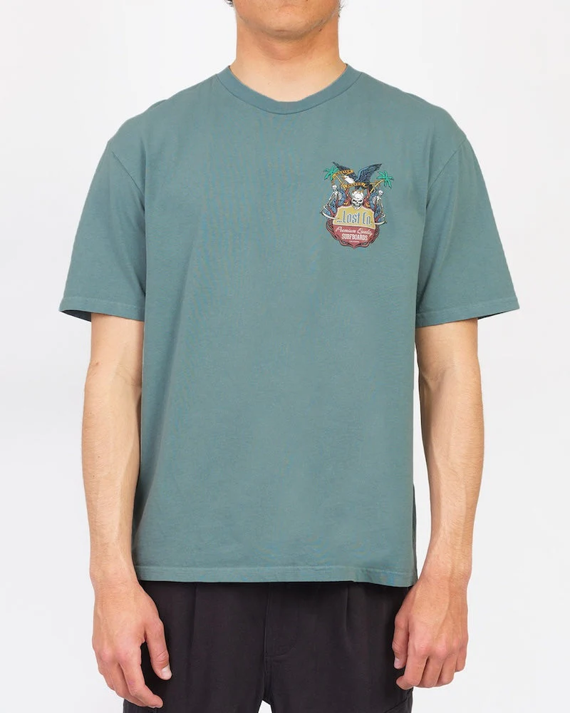 Lost  Clubhouse Boxy Tee-Stormy Blue - Image 3