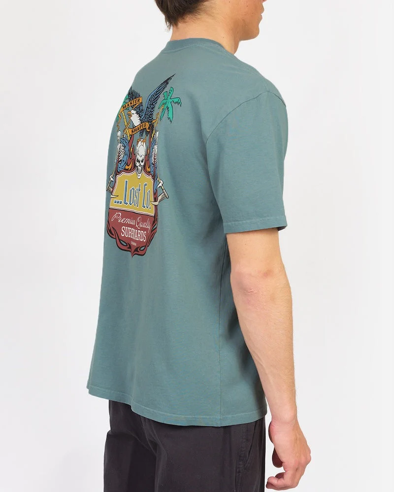 Lost  Clubhouse Boxy Tee-Stormy Blue - Image 5