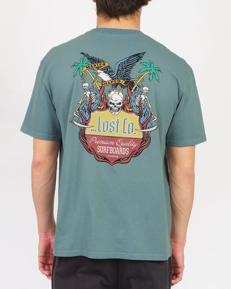 Lost  Clubhouse Boxy Tee-Stormy Blue - Image 6