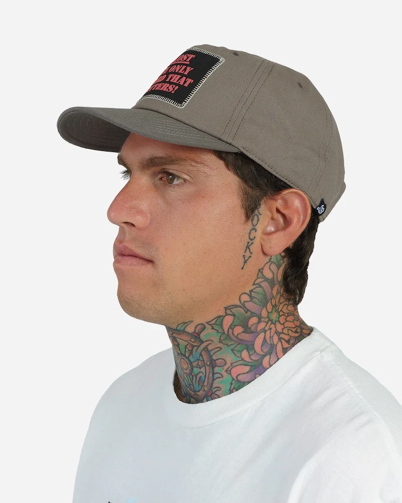 Lost Strummer Snapback Hat-Dark Grey - Image 5