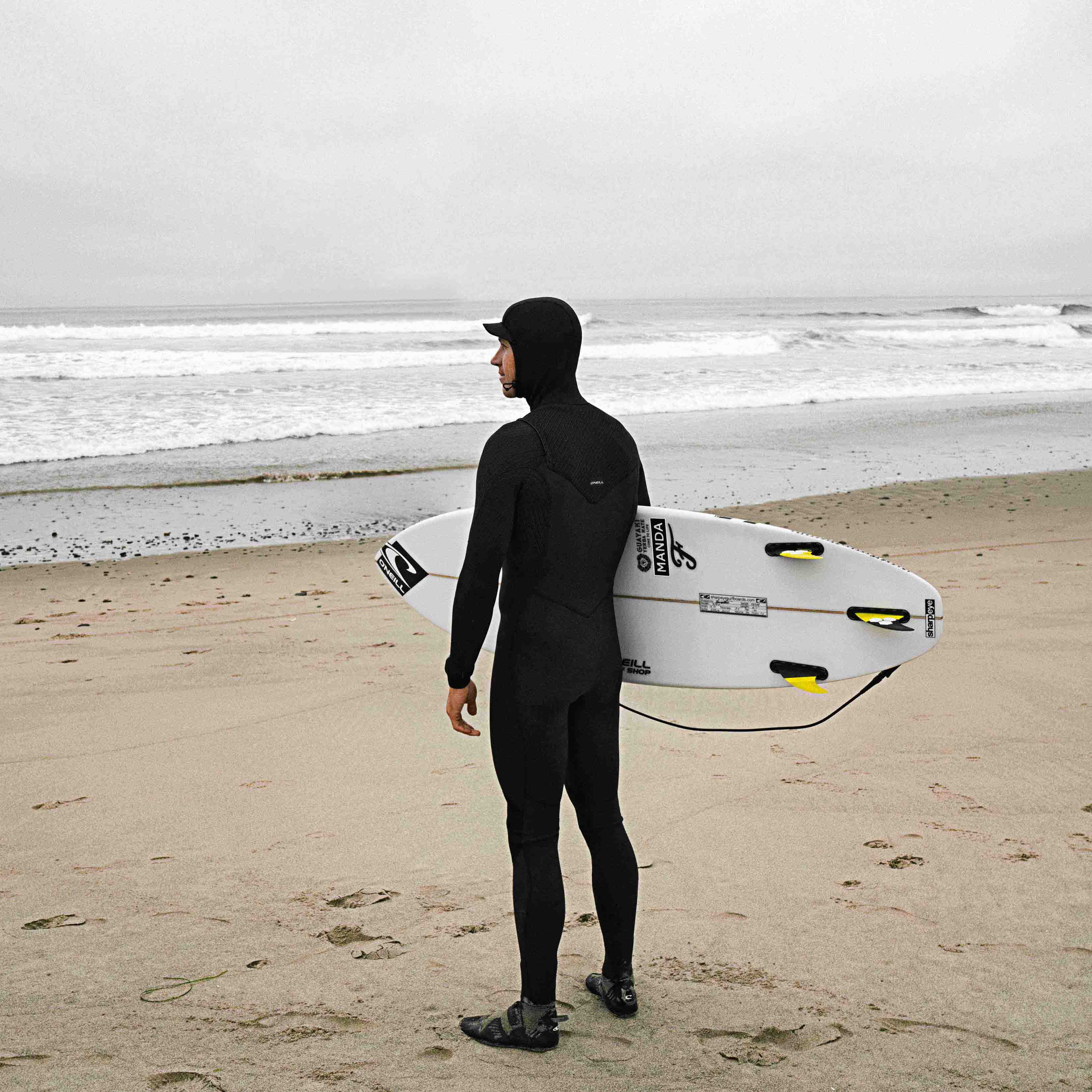 O'Neill Hyperfreak 4/3+ Hooded Wetsuit-Blk/Blk - Image 3