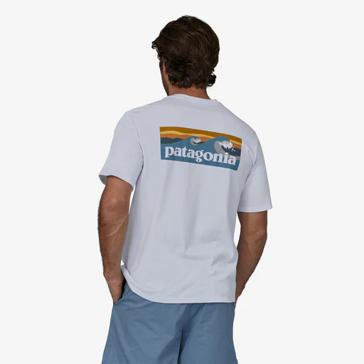 Patagonia Boardshort Logo Pocket Responsibili-Tee-White - Image 3