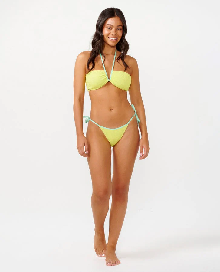 Rip Curl Sunny Side Tie Side Cheeky Bottom-Lime - Image 5